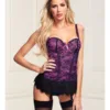 Baci Bustier and G-String Purple